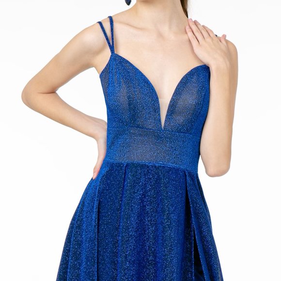 Spaghetti Strap A-Line Long Prom Dress GSGL2997 - Picture 3 of 9